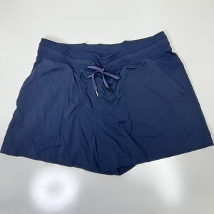 LULULEMON DANCE STUDIO HIGH RISE SHORT 3.5” NAVY BLUE WOMEN’S SIZE 12 W7CCGS